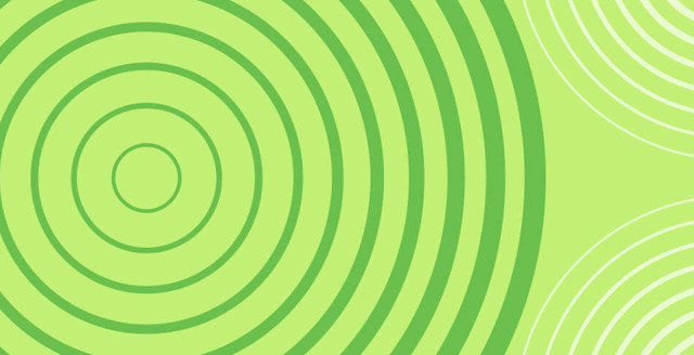 Blog banner image featuring green spirals
