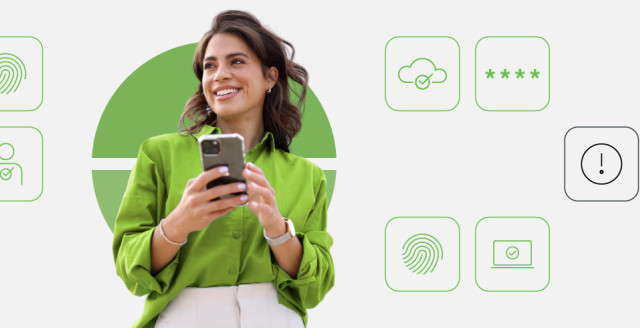 Hero image showing someone using technology