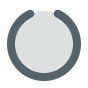 A gray circle centered on a solid black background, creating a striking contrast between the two colors.