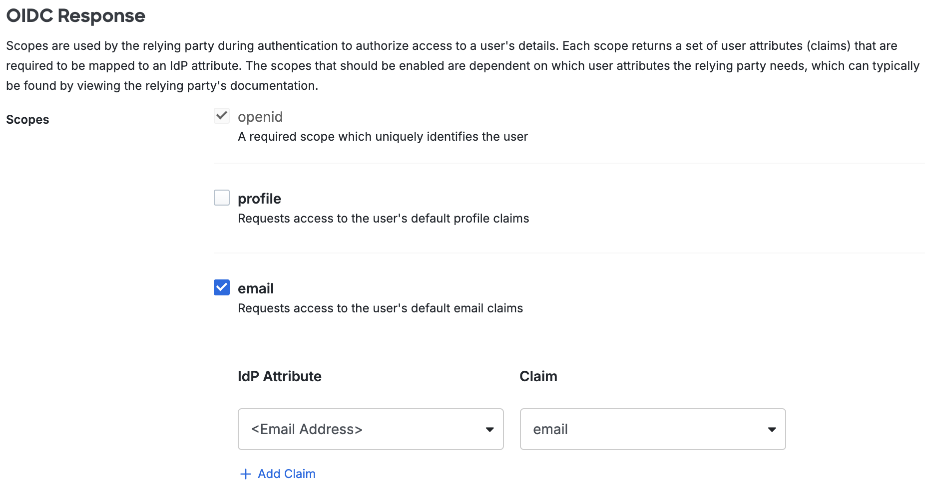 Duo Secured Signing OIDC Response Section